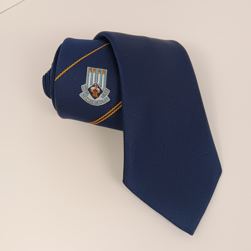 Vintage Lanarkshire Ice Rink Slim Tie 55.5″ Made in Scotland Club Tie